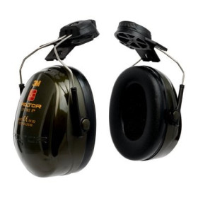 Coquilles antibruit 3M™ PELTOR™ Optime™ II, vert, monté sur casque, H520P3E-410-GQ