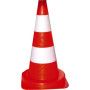Cone 75cm - 3.1 KG - PVC ORANGE - 2 bandes blanches