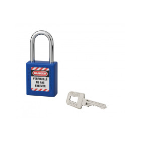 Cadenas de consignation 40 mm anse acier 20X38X6MM BLEU