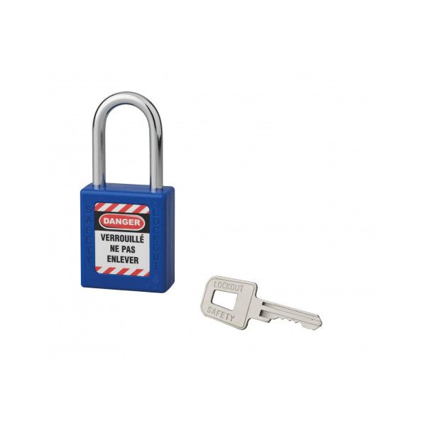 Cadenas de consignation 40 mm anse acier 20X38X6MM BLEU
