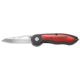 Couteau de poche à cran d'arrêt manche bi-matière FACOM 840.FPB