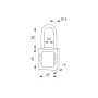 Cadenas de consignation 20 x 38 x 6 mm - ROUGE