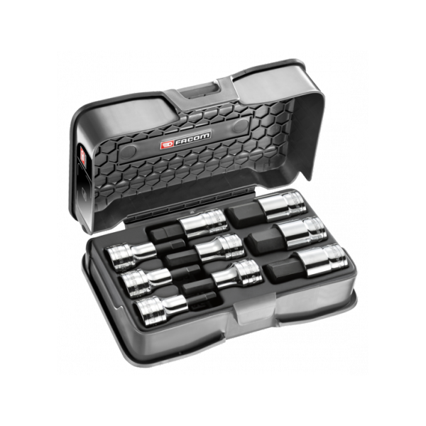 COFFRET DOUILLES TOURNEVIS 1/2' 6 PANS 5-19MM - Facom STM.J9APB