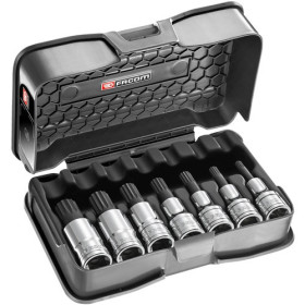 Coffret de douilles tournevis 1/2" courtes XZN 7 pièces  FACOM SV.J7APB
