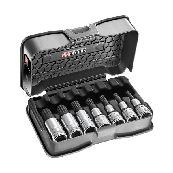 Coffret de douilles tournevis 1/2" courtes XZN 7 pièces  FACOM SV.J7APB