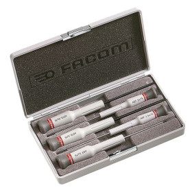 Coffret de 5 tournevis Micro-Tech Fente et Pozidriv - FACOM AEF.J5