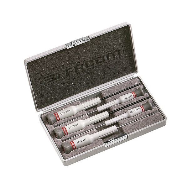 Coffret de 5 tournevis Micro-Tech Fente et Pozidriv - FACOM AEF.J5