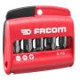 Jeu mixte de 10 embouts 1/4" - série 1 - 25 mm + porte-embouts - N°1 FACOM E.110PB