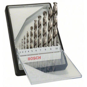 Coffret de 10 forets à métaux BOSCH ROBUST LINE HSS-G