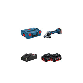 Meuleuse BOCH GWS 18V-10 P avec 2 batteries 5Ah et chargeur