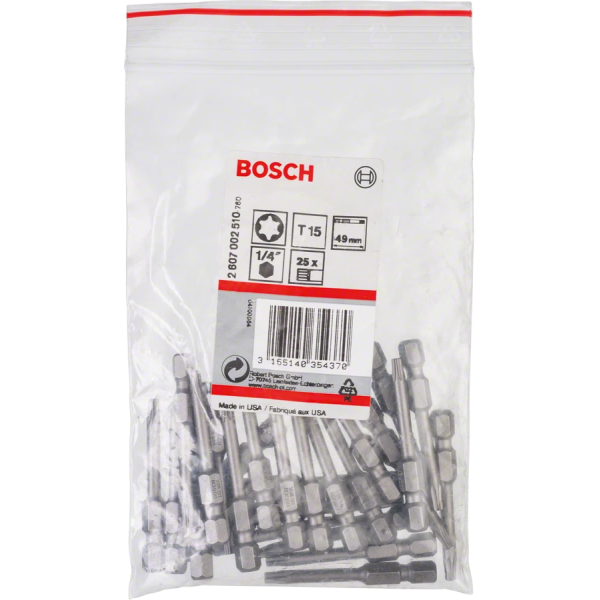 25 Embouts de vissage 49mm qualité extra-dure TORX