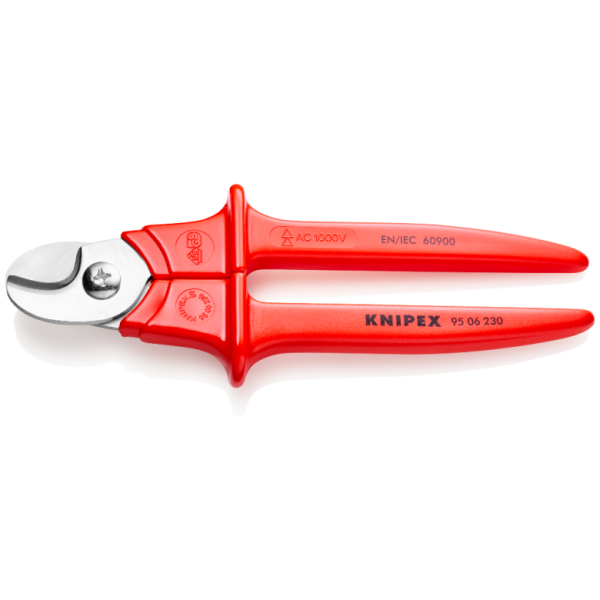 Coupe-câbles poignées gainées en plastique 230mm  1000V KNIPEX