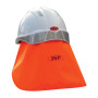 Protège nuque orange haute visibilité UV 50 ignifugé et anti-statique adaptable sur casque EVO