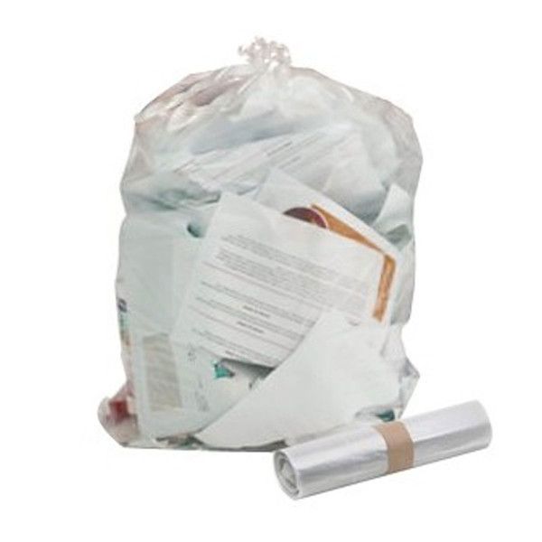 Sac poubelle transparent 130 litres 40 microns x200