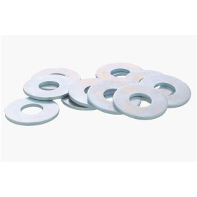 Rondelle Plate en Acier Zingué Blanc