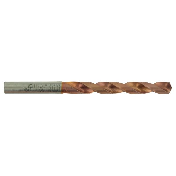 Foret métaux FURIUS taillé meulé HSS -Revêtu FUSIO -DIN338 -h8 -3xd -Pointe en croix