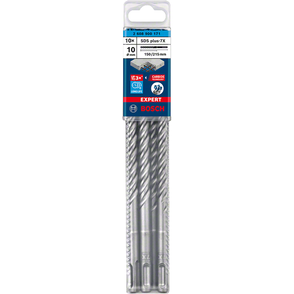 FORET SDS PLUS-7X 10 X 150 X 215 MM X10 PIECES