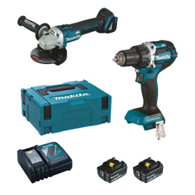 Pack Perceuse DDF484RGJ 6.0 Ah et Meuleuse DGA504Z