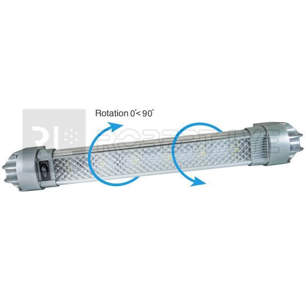 Plafonnier orientable à Leds type réglette avec interrupteur 400 lumens