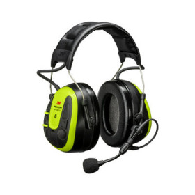 Casque 3M PELTOR WS ALERT X, supports jaune vif, serre-tête, compatible avec l'application mobile