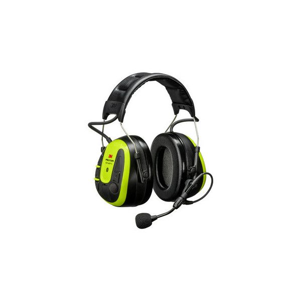 Casque 3M PELTOR WS ALERT X, supports jaune vif, serre-tête, compatible avec l'application mobile