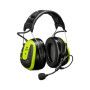 Casque 3M PELTOR WS ALERT X, supports jaune vif, serre-tête, compatible avec l'application mobile