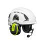 Coquilles 3M PELTOR WS ALERT X, jaune vif, monté sur casque de sécurité