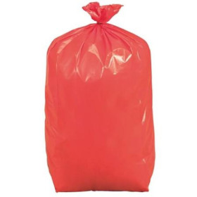Carton de 100 sacs PEBB perforés rouges 400 litres