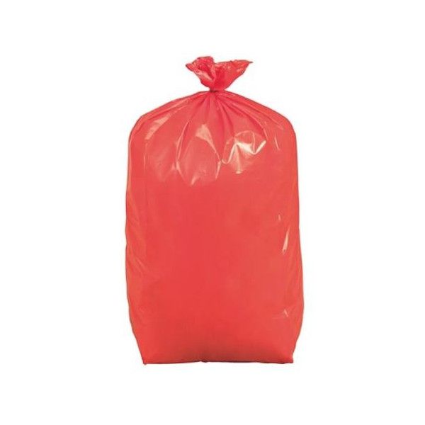 Carton de 100 sacs PEBB perforés rouges 400 litres