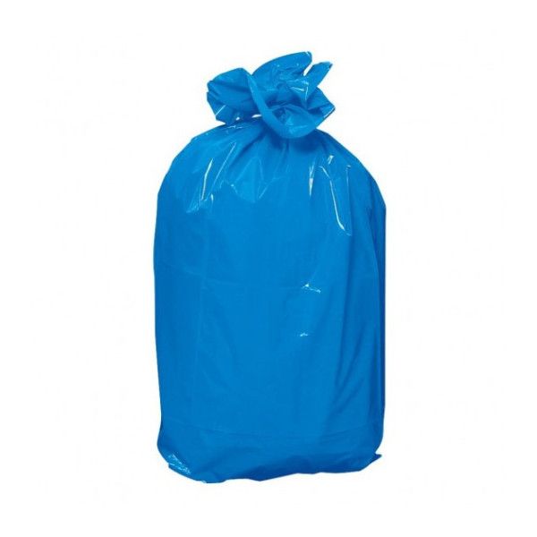 Carton de 100 sacs PEBB perforés bleus 400 litres