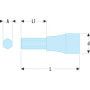 Douilles tournevis 1/2" pour vis 6 pans creux métriques  - FACOM STM