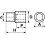 DOUILLE 1/4'' 6 PANS METRIQUE - SAM R-