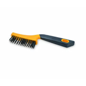 Brosses à main, manche plastique bi-matière 4 rangs laiton 0,2mm