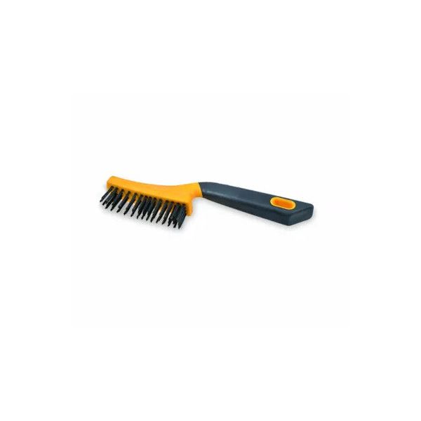 Brosses à main, manche plastique bi-matière 4 rangs laiton 0,2mm
