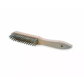 Brosses à main, manche bois  4 rangs INOX