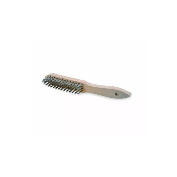 Brosses à main, manche bois  4 rangs INOX