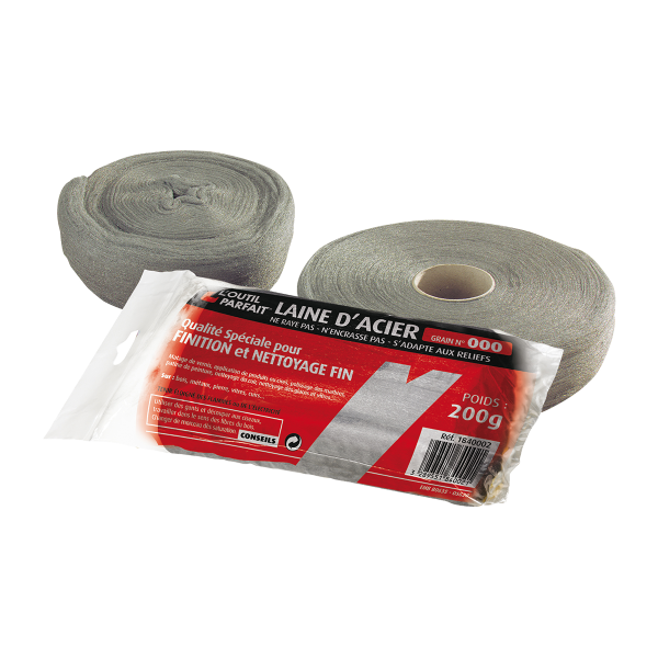Laine d'acier Grain 000 - 200 grammes