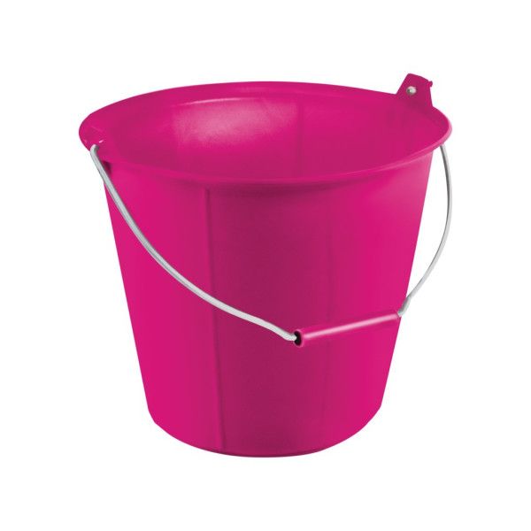 Seau PRO renforcé à ergots rose fluo 13 litres