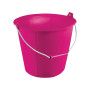 Seau PRO renforcé à ergots rose fluo 13 litres