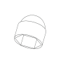 Cache écrou hexagonale en polyéthylène