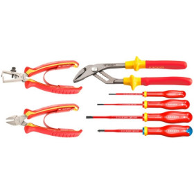JEU DE 3 PINCES + 4 TOURNEVIS ISOLES 1000V
