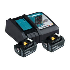 Pack energie MAKITA avec 2 batteries 18V 5.0Ah et 1 chargeur rapide DC18RC