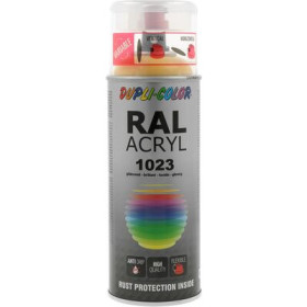 Peinture acrylique RAL 1023 jaune trafic aérosol 400 ml