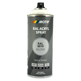 Peinture acrylique RAL 9010 blanc pur aérosol 400 ml