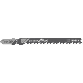 5 Lames scie sauteuse  Précision Bois 100mm - Pas : 4mm T144DP