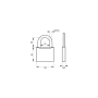 Cadenas laiton 35mm anse acier
