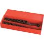 Coffret de 19 douilles à chocs 1/2" en mm
