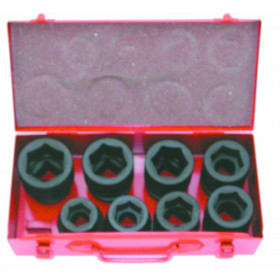 Coffret de 8 douilles impact 1"