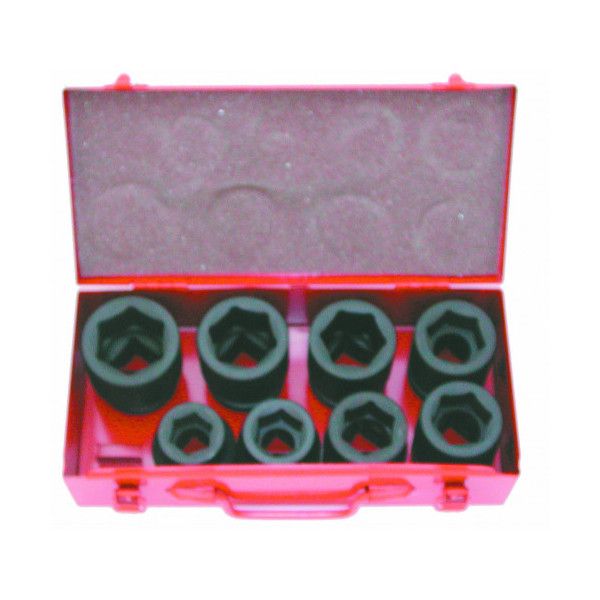 Coffret de 8 douilles impact 1"
