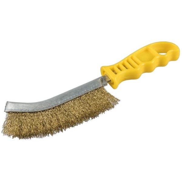 BROSSE A MAIN AVEC POIGNEE EN PLASTIQUE BHP600 FIL LAITON ONDULE 0,30